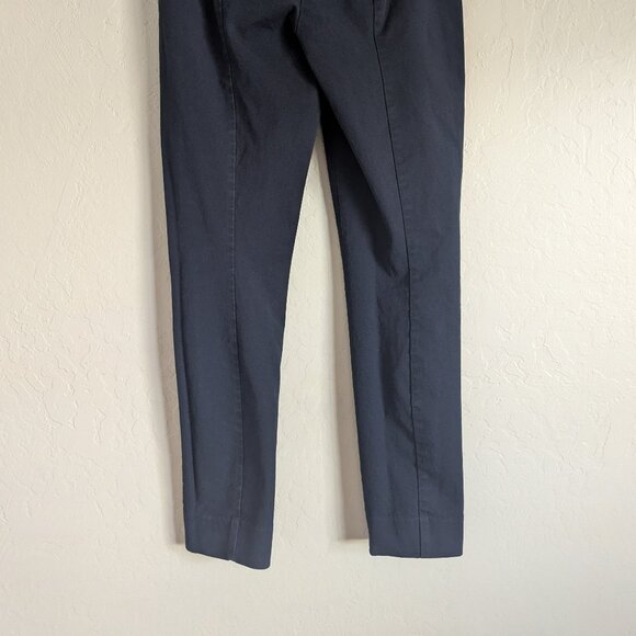 Everlane The Side Zip Work Pants Navy Blue High Rise Stretch Ankle - Picture 4 of 6